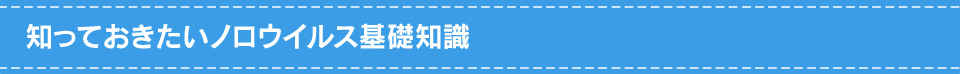 知っておきたいノロウイルス基礎知識